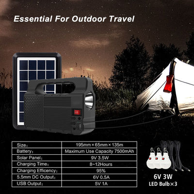 Long Cycle Life Solar Lifepo4 Power Station 3.5W 7500mAh Household Inverter Type